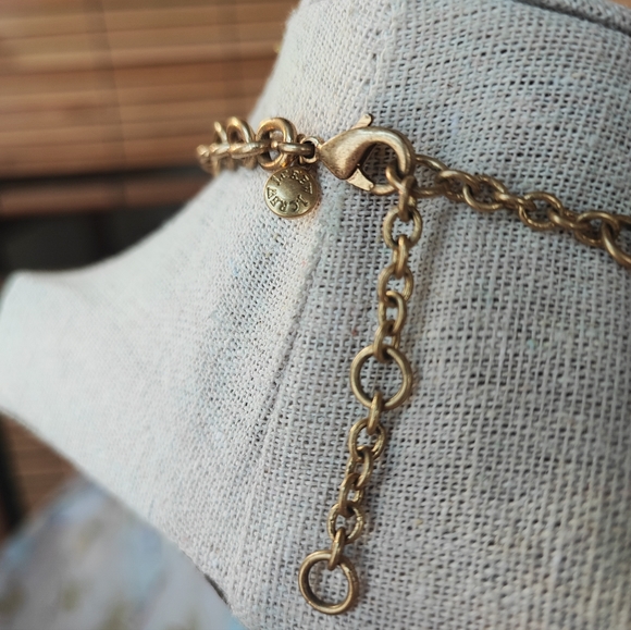 J. Crew Brand Statement Necklace Huge Warm Honey Faceted Beveled Glass Stones - Picture 4 of 15